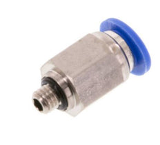 6mm x M 5 Steckverschraubung mit Außengewinde Messing/PA 66 NBR [5 Stück]