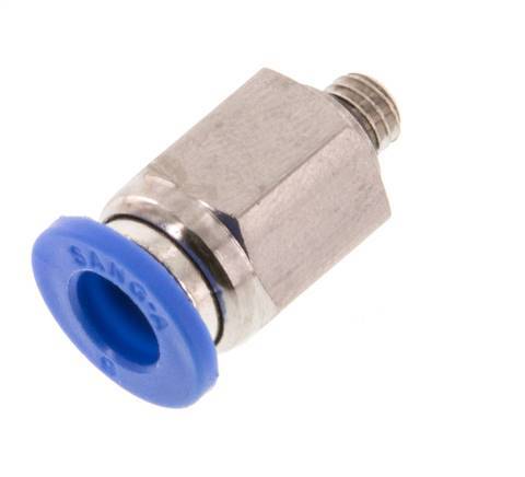 6mm x M 5 Steckverschraubung mit Außengewinde Messing/PA 66 NBR [5 Stück]