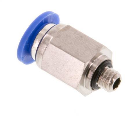 6mm x M 5 Steckverschraubung mit Außengewinde Messing/PA 66 NBR [5 Stück]