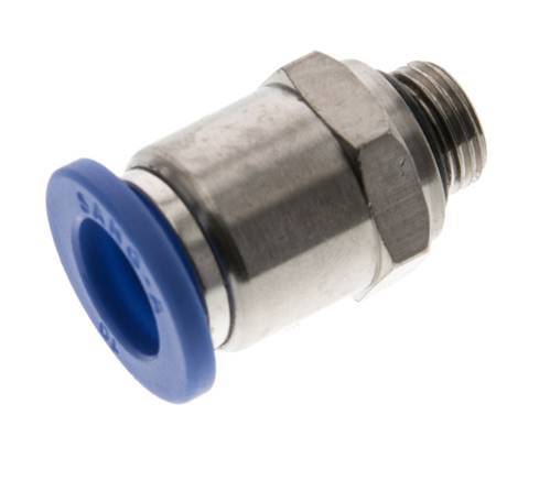 10mm x G1/8'' Steckverschraubung mit Außengewinde Messing/PA 66 NBR [2 Stück]