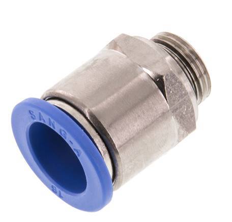 16mm x G3/8'' Steckverschraubung mit Außengewinde Messing/PA 66 NBR