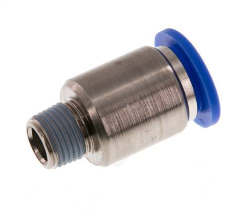 10mm x R1/8'' Steckverschraubung mit Außengewinde Messing/PA 66 NBR Innensechskant [2 Stück]