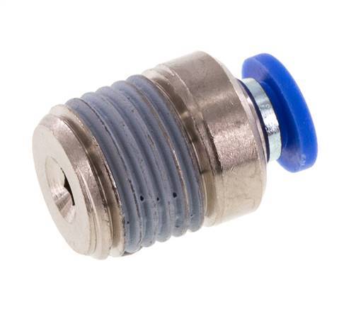 4mm x R1/4'' Push-in Fitting with Male Threads Brass/PA 66 NBR Inner Hexagon [5 Pieces]