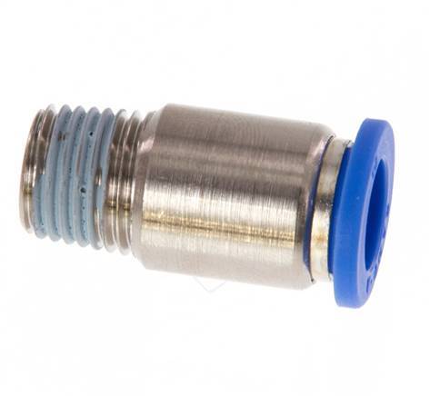 10mm x R1/4'' Push-in Fitting with Male Threads Brass/PA 66 NBR Inner Hexagon [2 Pieces]