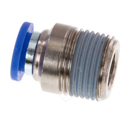 8mm x R3/8'' Steckverschraubung mit Außengewinde Messing/PA 66 NBR Innensechskant [2 Stück]