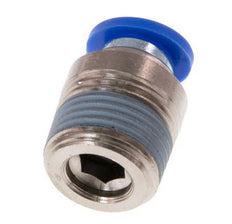8mm x R3/8'' Steckverschraubung mit Außengewinde Messing/PA 66 NBR Innensechskant [2 Stück]