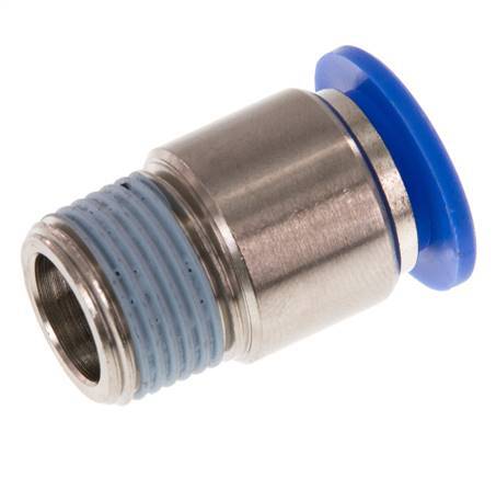 12mm x R3/8'' Steckverschraubung mit Außengewinde Messing/PA 66 NBR Innensechskant [2 Stück]