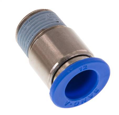 12mm x R3/8'' Steckverschraubung mit Außengewinde Messing/PA 66 NBR Innensechskant [2 Stück]