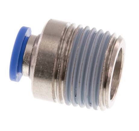 8mm x R1/2'' Steckverschraubung mit Außengewinde Messing/PA 66 NBR Innensechskant [2 Stück]