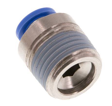 8mm x R1/2'' Steckverschraubung mit Außengewinde Messing/PA 66 NBR Innensechskant [2 Stück]