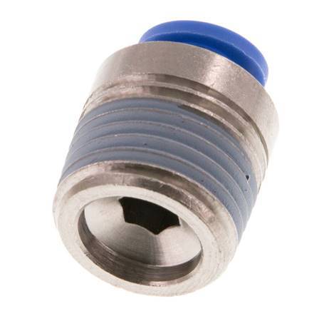 8mm x R1/2'' Steckverschraubung mit Außengewinde Messing/PA 66 NBR Innensechskant [2 Stück]