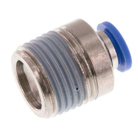 8mm x R1/2'' Steckverschraubung mit Außengewinde Messing/PA 66 NBR Innensechskant [2 Stück]