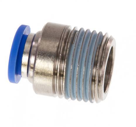 10mm x R1/2'' Steckverschraubung mit Außengewinde Messing/PA 66 NBR Innensechskant [2 Stück]