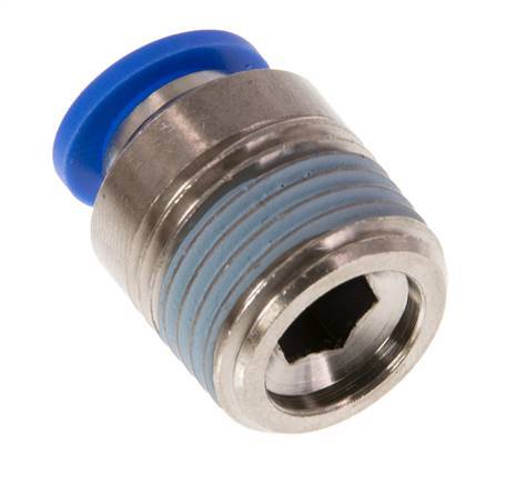 10mm x R1/2'' Steckverschraubung mit Außengewinde Messing/PA 66 NBR Innensechskant [2 Stück]