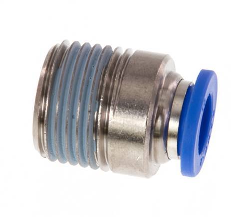10mm x R1/2'' Steckverschraubung mit Außengewinde Messing/PA 66 NBR Innensechskant [2 Stück]