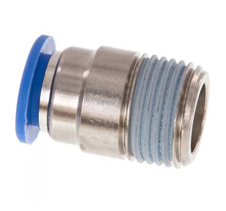 12mm x R1/2'' Steckverschraubung mit Außengewinde Messing/PA 66 NBR Innensechskant [2 Stück]