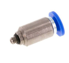 4mm x M 3 Push-in Fitting with Male Threads Brass/PA 66 NBR Inner Hexagon [5 Pieces]