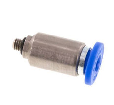 4mm x M 3 Push-in Fitting with Male Threads Brass/PA 66 NBR Inner Hexagon [5 Pieces]