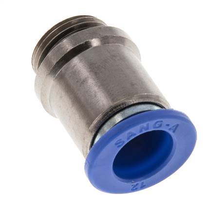 12mm x G3/8'' Steckverschraubung mit Außengewinde Messing/PA 66 NBR Innensechskant [2 Stück]
