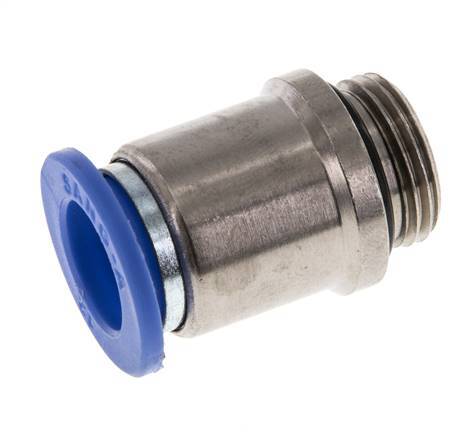 12mm x G3/8'' Steckverschraubung mit Außengewinde Messing/PA 66 NBR Innensechskant [2 Stück]
