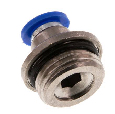 8mm x G1/2'' Steckverschraubung mit Außengewinde Messing/PA 66 NBR Innensechskant [2 Stück]