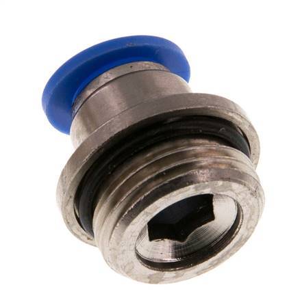 10mm x G1/2'' Steckverschraubung mit Außengewinde Messing/PA 66 NBR Innensechskant [2 Stück]