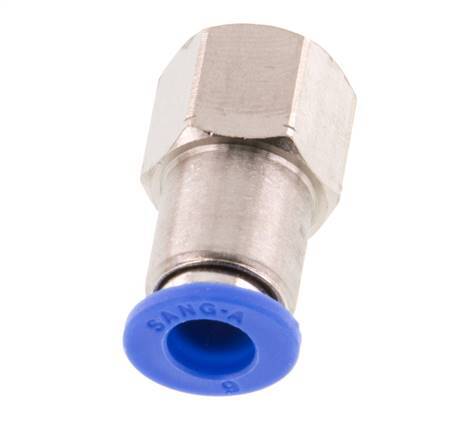 6mm x G1/8'' Steckverschraubung mit Innengewinde Messing/PA 66 NBR [2 Stück]