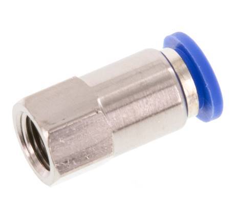 8mm x G1/8'' Push-in Fitting with Female Threads Brass/PA 66 NBR [2 Pieces]
