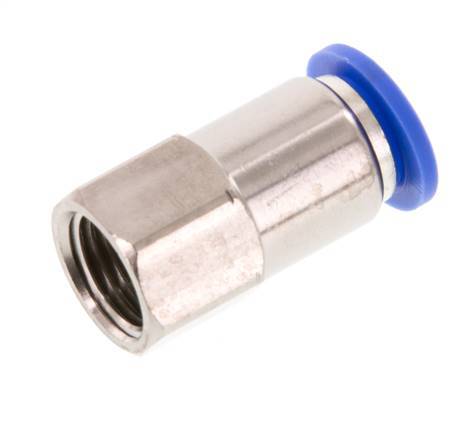 10mm x G1/4'' Push-in Fitting with Female Threads Brass/PA 66 NBR [2 Pieces]