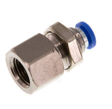 4mm x G1/8'' Steckverschraubung mit Innengewinde Messing/PA 66 NBR Bulkhead [2 Stück]