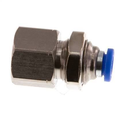 4mm x G1/8'' Steckverschraubung mit Innengewinde Messing/PA 66 NBR Bulkhead [2 Stück]