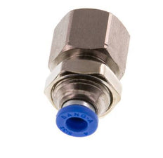4mm x G1/8'' Steckverschraubung mit Innengewinde Messing/PA 66 NBR Bulkhead [2 Stück]