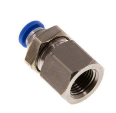 4mm x G1/8'' Steckverschraubung mit Innengewinde Messing/PA 66 NBR Bulkhead [2 Stück]