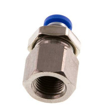 4mm x G1/8'' Steckverschraubung mit Innengewinde Messing/PA 66 NBR Bulkhead [2 Stück]