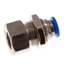 6mm x G1/8'' Steckverschraubung mit Innengewinde Messing/PA 66 NBR Bulkhead [2 Stück]
