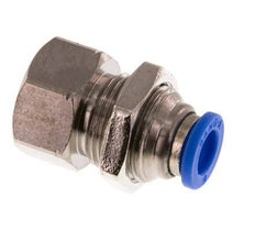 6mm x G1/8'' Steckverschraubung mit Innengewinde Messing/PA 66 NBR Bulkhead [2 Stück]