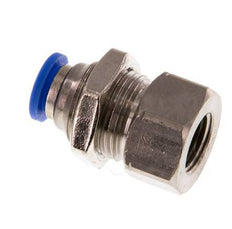 6mm x G1/8'' Steckverschraubung mit Innengewinde Messing/PA 66 NBR Bulkhead [2 Stück]