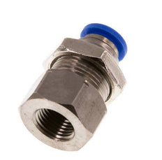6mm x G1/8'' Steckverschraubung mit Innengewinde Messing/PA 66 NBR Bulkhead [2 Stück]
