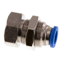 8mm x G1/8'' Steckverschraubung mit Innengewinde Messing/PA 66 NBR Bulkhead [2 Stück]