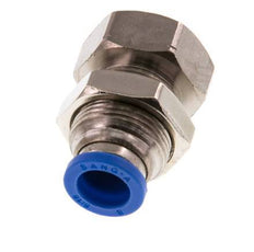 8mm x G1/8'' Steckverschraubung mit Innengewinde Messing/PA 66 NBR Bulkhead [2 Stück]