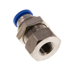 8mm x G1/8'' Steckverschraubung mit Innengewinde Messing/PA 66 NBR Bulkhead [2 Stück]