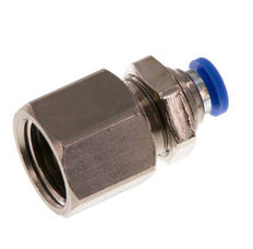 4mm x G1/4'' Push-in Fitting with Female Threads Brass/PA 66 NBR Bulkhead [2 Pieces]
