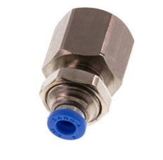 4mm x G1/4'' Steckverschraubung mit Innengewinde Messing/PA 66 NBR Bulkhead [2 Stück]