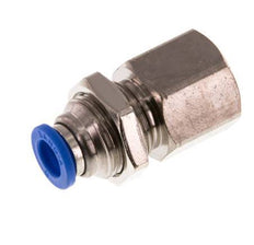 6mm x G1/4'' Steckverschraubung mit Innengewinde Messing/PA 66 NBR Bulkhead [2 Stück]