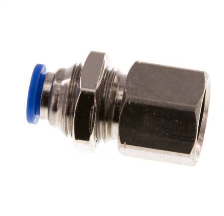 6mm x G1/4'' Steckverschraubung mit Innengewinde Messing/PA 66 NBR Bulkhead [2 Stück]