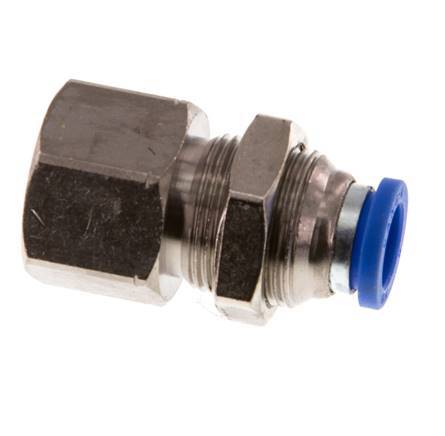 8mm x G1/4'' Steckverschraubung mit Innengewinde Messing/PA 66 NBR Bulkhead [2 Stück]