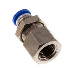 8mm x G1/4'' Steckverschraubung mit Innengewinde Messing/PA 66 NBR Bulkhead [2 Stück]