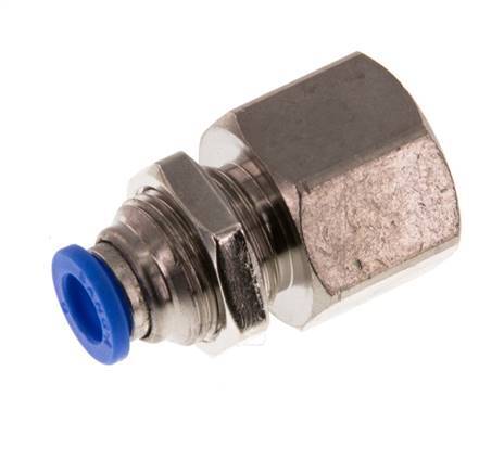 6mm x G3/8'' Steckverschraubung mit Innengewinde Messing/PA 66 NBR Bulkhead [2 Stück]