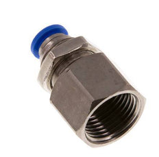 6mm x G3/8'' Steckverschraubung mit Innengewinde Messing/PA 66 NBR Bulkhead [2 Stück]