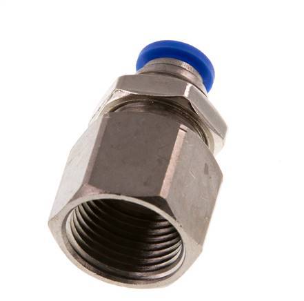 6mm x G3/8'' Steckverschraubung mit Innengewinde Messing/PA 66 NBR Bulkhead [2 Stück]